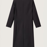 Valentin Satin Scarf Wool Tuxedo Coat