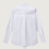 Linae Raw Edge Poplin Tie Shirt