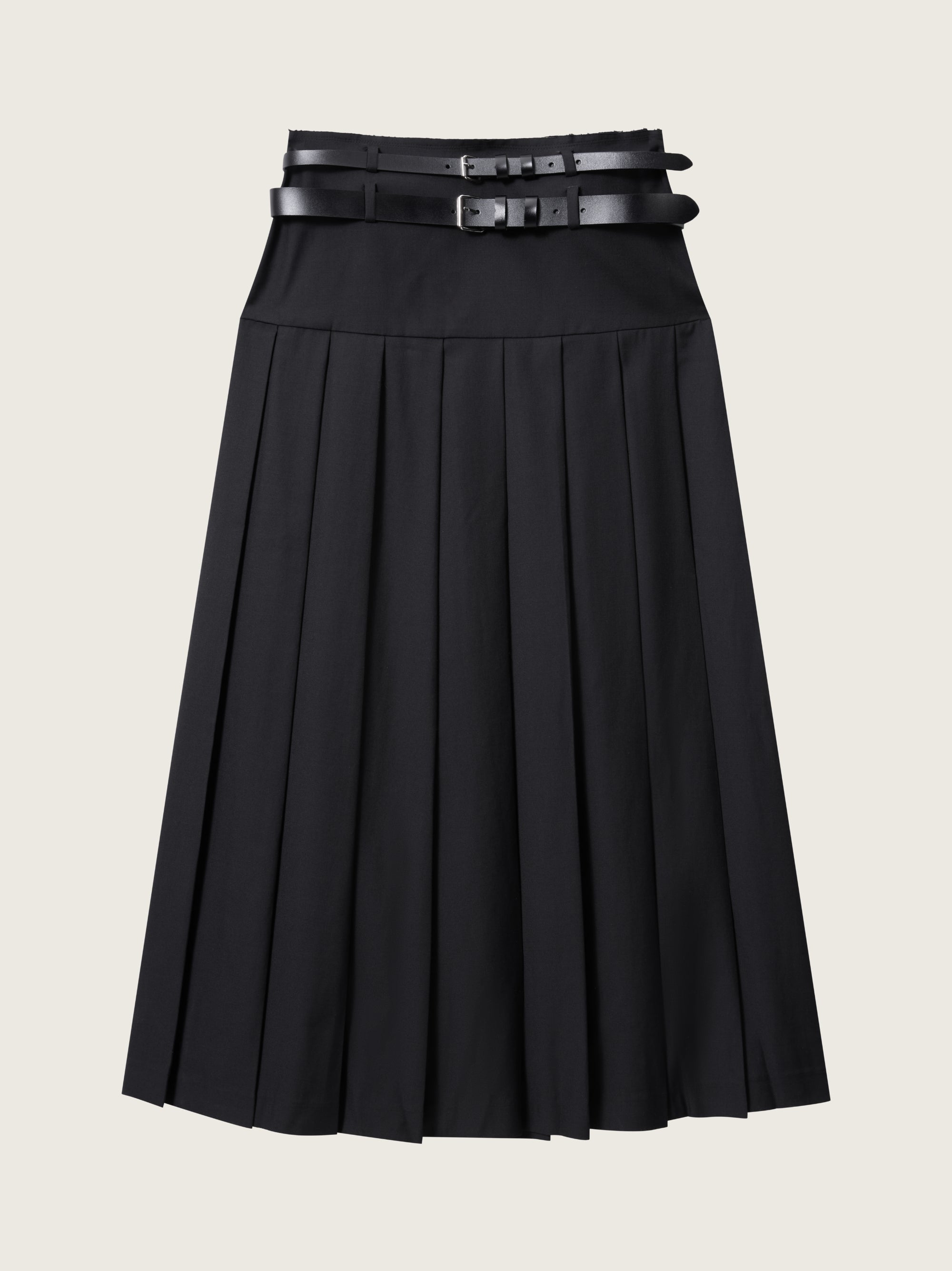 Hedi Double Belted Raw Edge Wool Maxi Skirt – Courtney Zheng