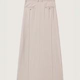 Simone Front Slit Wool Skirt