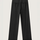 Serge Pinstitch Wool Trouser