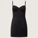 Margot Satin Bullet Bra Mini Dress