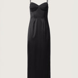Margot Satin Bullet Bra Midi Dress