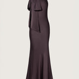 Preorder - Therese Silk Satin Tie Neck Gown