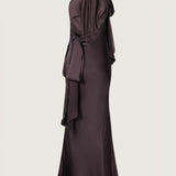 Preorder - Therese Silk Satin Tie Neck Gown