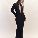 Isla Silk Plunge Gown