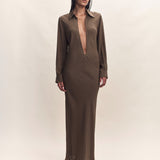 Isla Silk Plunge Gown