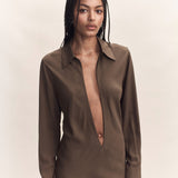 Isla Silk Plunge Gown