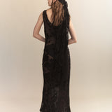 Eugenie Silk Velvet Devore Dress