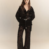 Eugene Silk Velvet Devore Pants