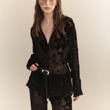 Ismene Silk Velvet Devore Shirt