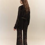 Eugene Silk Velvet Devore Pants