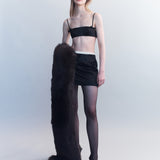 Irena Wool Silk Duchesse Mini Skirt