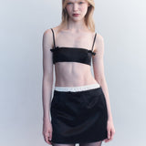 Irena Wool Silk Duchesse Mini Skirt