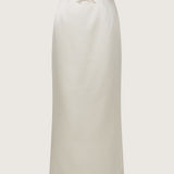 Irene Wool Silk Duchesse Midi Skirt