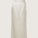 Irene Wool Silk Duchesse Midi Skirt