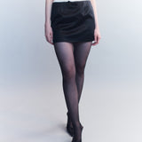 Irena Wool Silk Duchesse Mini Skirt