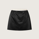 Irena Wool Silk Duchesse Mini Skirt