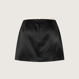 Irena Wool Silk Duchesse Mini Skirt