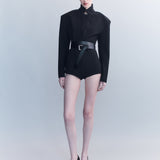 Preorder - Eline Scuba Wool Blazer Playsuit
