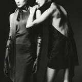 Preorder - Elise Silk Satin Tie Neck Mini Dress