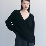 Elva V-Neck Wool Cashmere Sweater