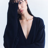 Emery V-Neck Wool Cashmere Dress