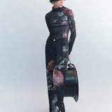 Anouk Printed Mesh Top