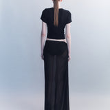 Florens Silk Georgette Knot Skirt