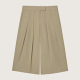 Gregor Double Pleat Wool Shorts