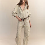 Preorder - Gunther Cotton Drill Cargo Jumpsuit
