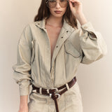 Preorder - Gunther Cotton Drill Cargo Jumpsuit