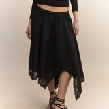Calais Silk Cotton Lace Handkerchief Skirt