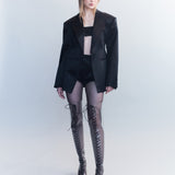 Inge Wool Silk Duchesse Satin Blazer