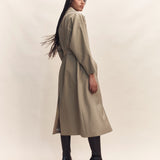 Janne Wool Silk Waterproof Trench Coat