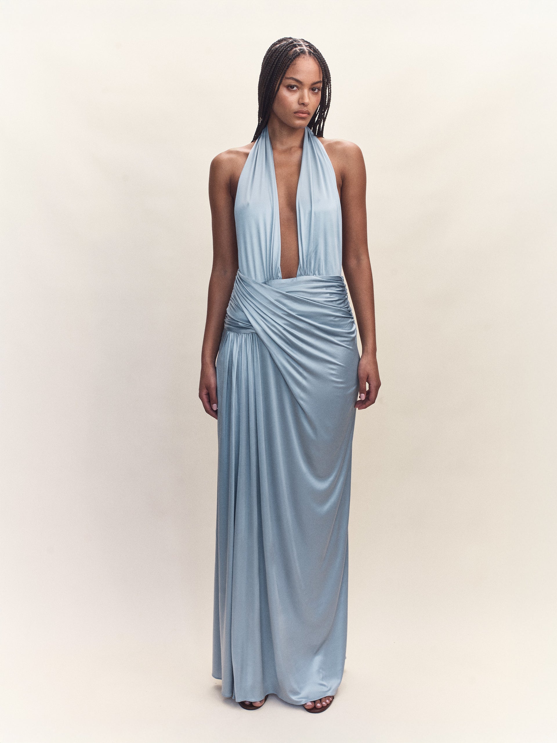 Selene Plunge Jersey Gown – Courtney Zheng