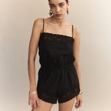 Clea Silk Cotton Lace Playsuit