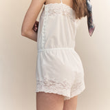 Clea Silk Cotton Lace Playsuit