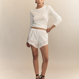 Thea Silk Cotton Lace Shorts