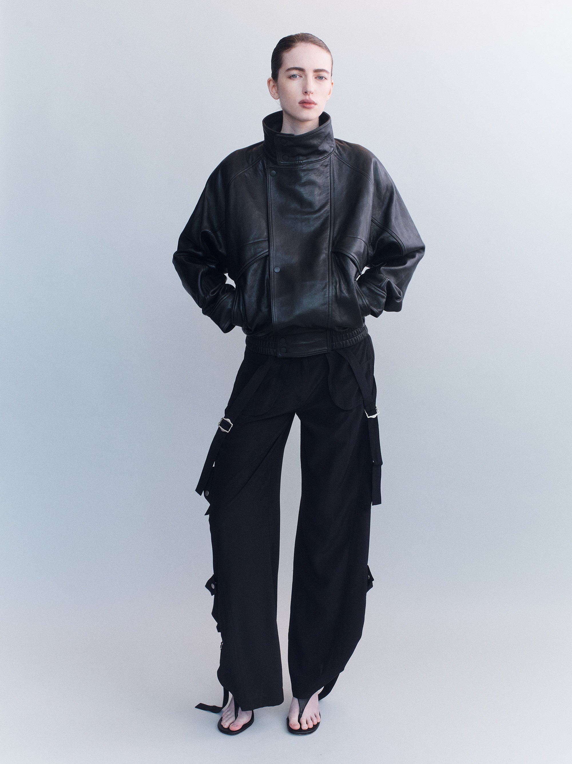 Preorder - Axel Leather Bomber Jacket – Courtney Zheng