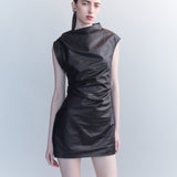 Marieke Leather Mini Dress