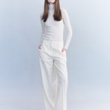 Leon Wool Raw Edge Pants