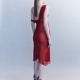 Lorens Off Shoulder Silk Midi Dress