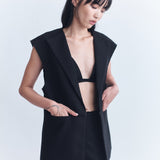 Luca Raw Edge Wool Vest