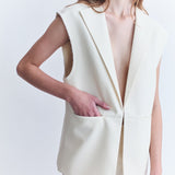 Luca Raw Edge Wool Vest