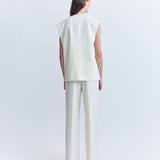 Luca Raw Edge Wool Vest