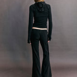 Lucien Panelled Jersey Flare Pants