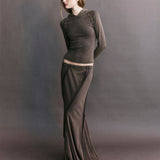 Lucien Panelled Jersey Skirt