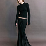 Lucien Panelled Jersey Skirt