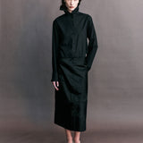 Preorder - Manon High Neck Poplin Shirt